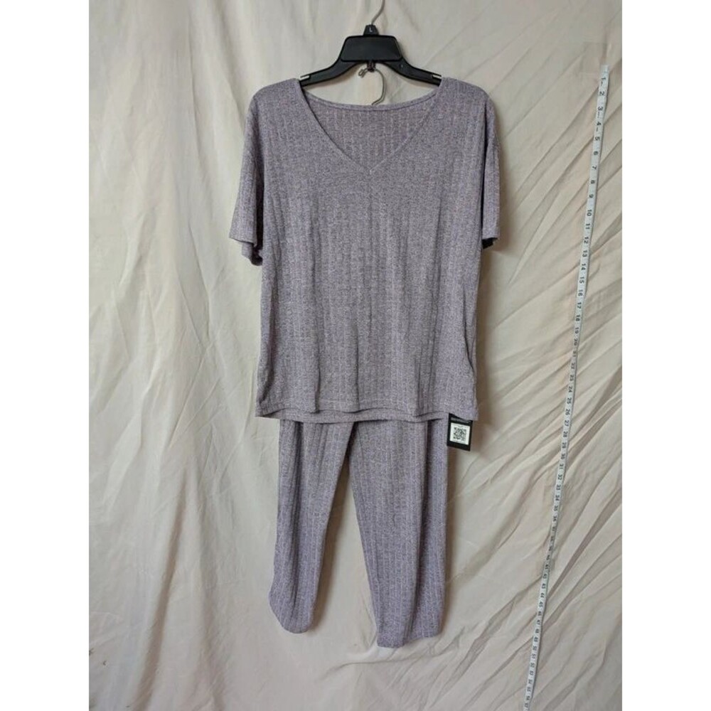NWT ggov Ribbed Knit 2-Piece Lounge Set - Mauve (Size L)